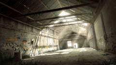 Indoors urban abandoned warehouse