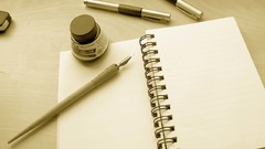 Ink vintage diary Blank