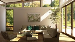 Interior 3d couch living room