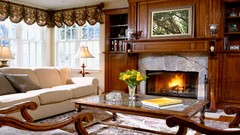 Interior living room fireplaces