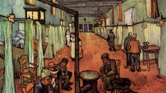 Interior paintings beds Vincent van Gogh artwork asylum 
