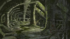 Interior ruins the elder scrolls v skyrim concept art Elder 