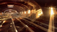 Interior sepia abandoned buildings factories