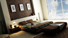 Interior window beds bedroom