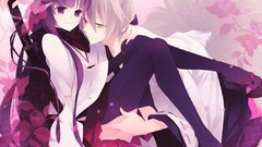 Inu x boku ss purple hair purple eyes Japanese clothes thigh 