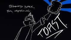 Invader Zim bread toast