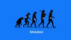 Ipod Evolution blue background