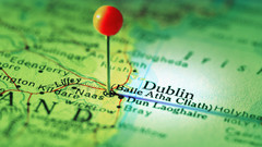 Ireland Maps thumbtacks dublin