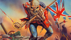 iron maiden Eddie artwork Music Union Jack album covers