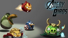 Iron Man angry birds thor captain america The Avengers artwork 