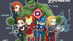 Iron Man Chibi fan art thor captain america The Avengers Black 