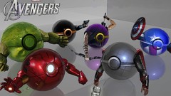 Iron Man marvel Pokemon Pokeball thor captain america Avengers 