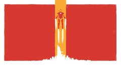 Iron Man minimalistic digital art