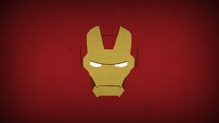 Iron Man red background superheroes minimalistic blo0p marvel 
