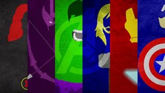 Iron Man thor captain america Black Widow Hawkeye minimalistic 