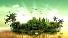 Islands artwork Desktopography