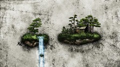 Islands artwork floating islands