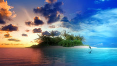 Islands digital art Sea