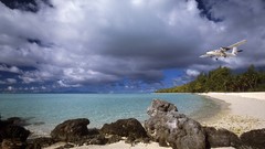 Islands French Polynesia take off