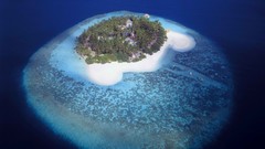 Islands Maldives aerial tropical