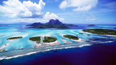 Islands Oceans blue skies