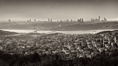 Istanbul Turkey City monochrome cityscape Bridge bosphorus