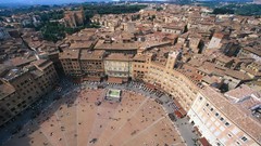 Italy aerial siena Piazza del Campo