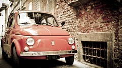 Italy cityscapes motorbikes Fiat 500