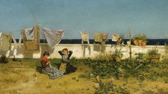 Italy paintings italia Painter Ettore De Maria Bergler title 