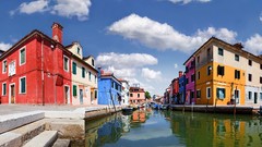 Italy venice homes multicolor