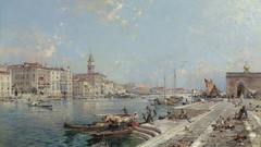 Italy venice paintings cityscapes artwork Franz Richard 