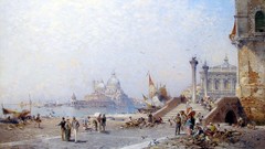 Italy venice paintings cityscapes artwork Franz Richard 