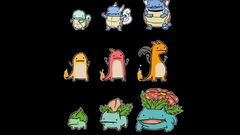 Ivysaur Wartortle Charmeleon squirtle