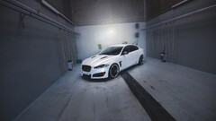 jaguar Jaguar XF white cars vehicle Car numbers