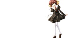 Japan Anime cartoons school uniforms pantyhose Simple Background