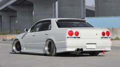Japan cars sedan GTR Nissan Skyline Slammed white cars JDM 