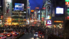 Japan cities cityscapes Shibuya