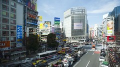 Japan crossroads cities cityscapes Shibuya