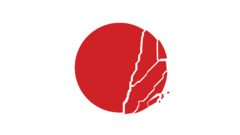 Japan flag broken white background Simple Background Minimalism