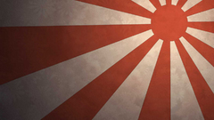 Japan Flags Rising Sun