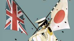 Japan Flags United Kingdom axis powers hetalia Simple 