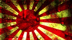 Japan Flags water drops TrenchHead