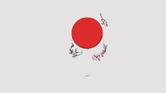 Japan minimalistic koi Simple Background