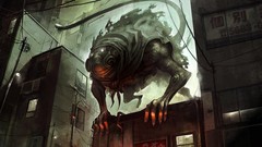 Japan Monsters cityscapes artwork digital art