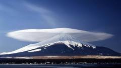 Japan Mountains clouds mount