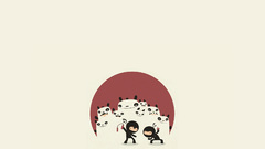 Japan ninjas fight panda