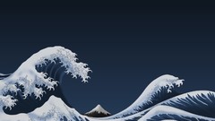 Japan paintings ocean mount