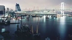 Japan ships Harbor Bridges cities Docks