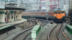 Japan Station trains