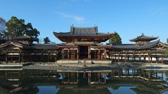 Japan temple Kyoto hall phoenix